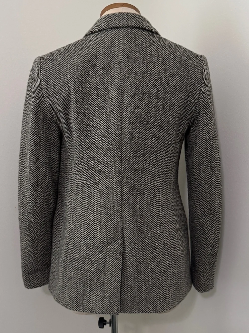 Lauren Ralph Lauren 6 Wool Blend Houndstooth One-Button Blazer Jacket